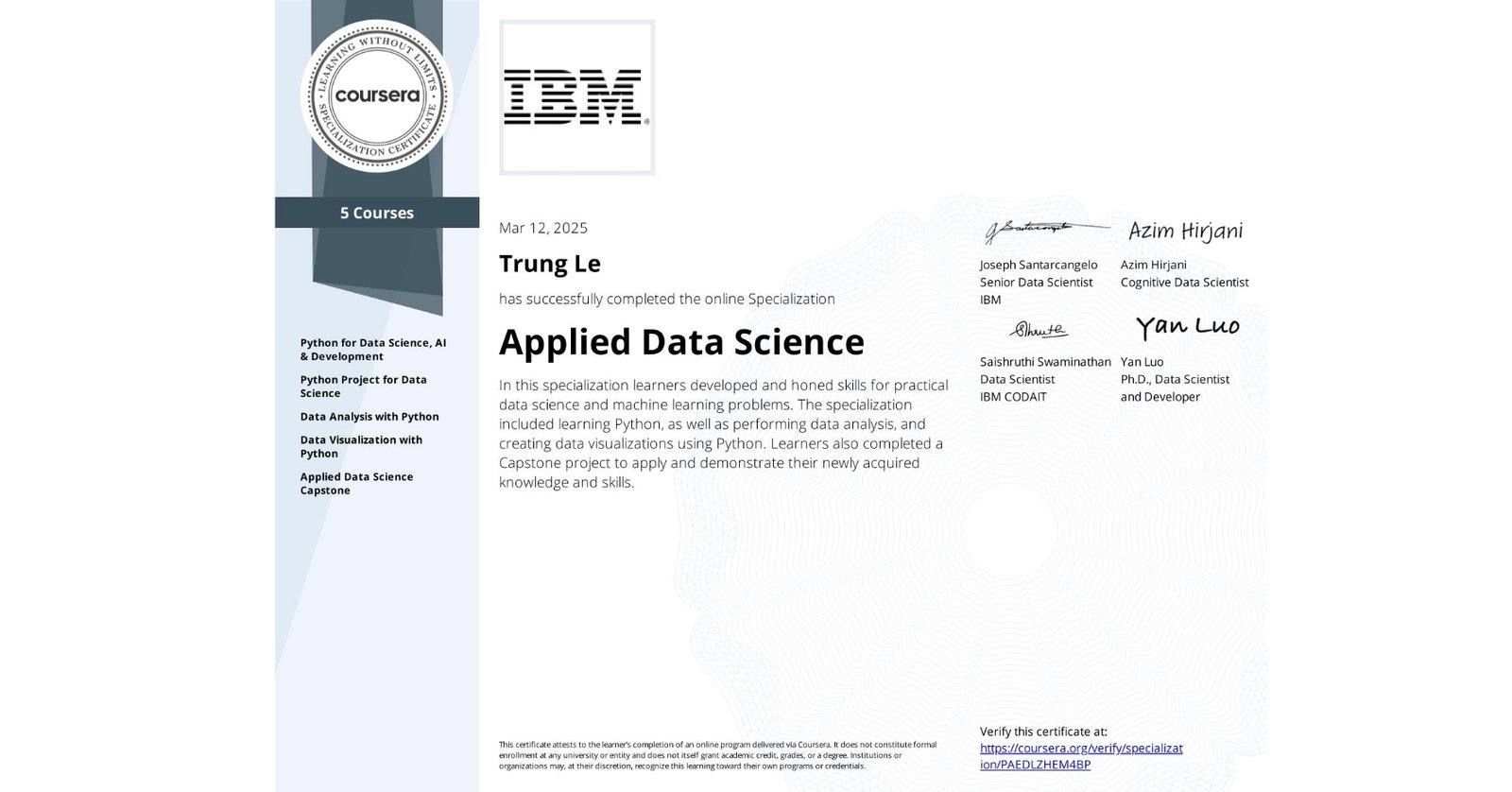Applied Data Science