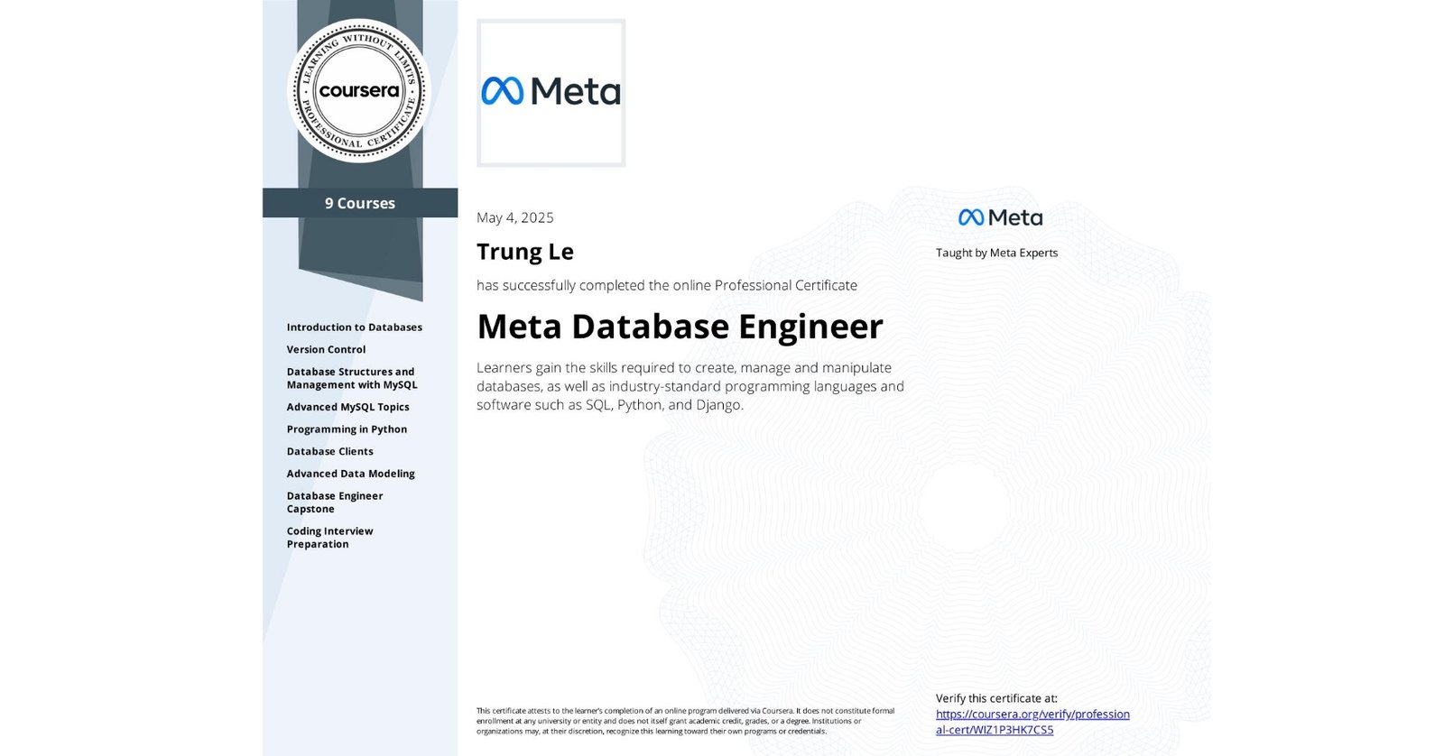 Meta Database Engineer